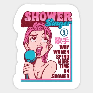 Shower Singer Sticker